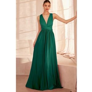 Lady Black Tie brand Elegant Green Evening Gown